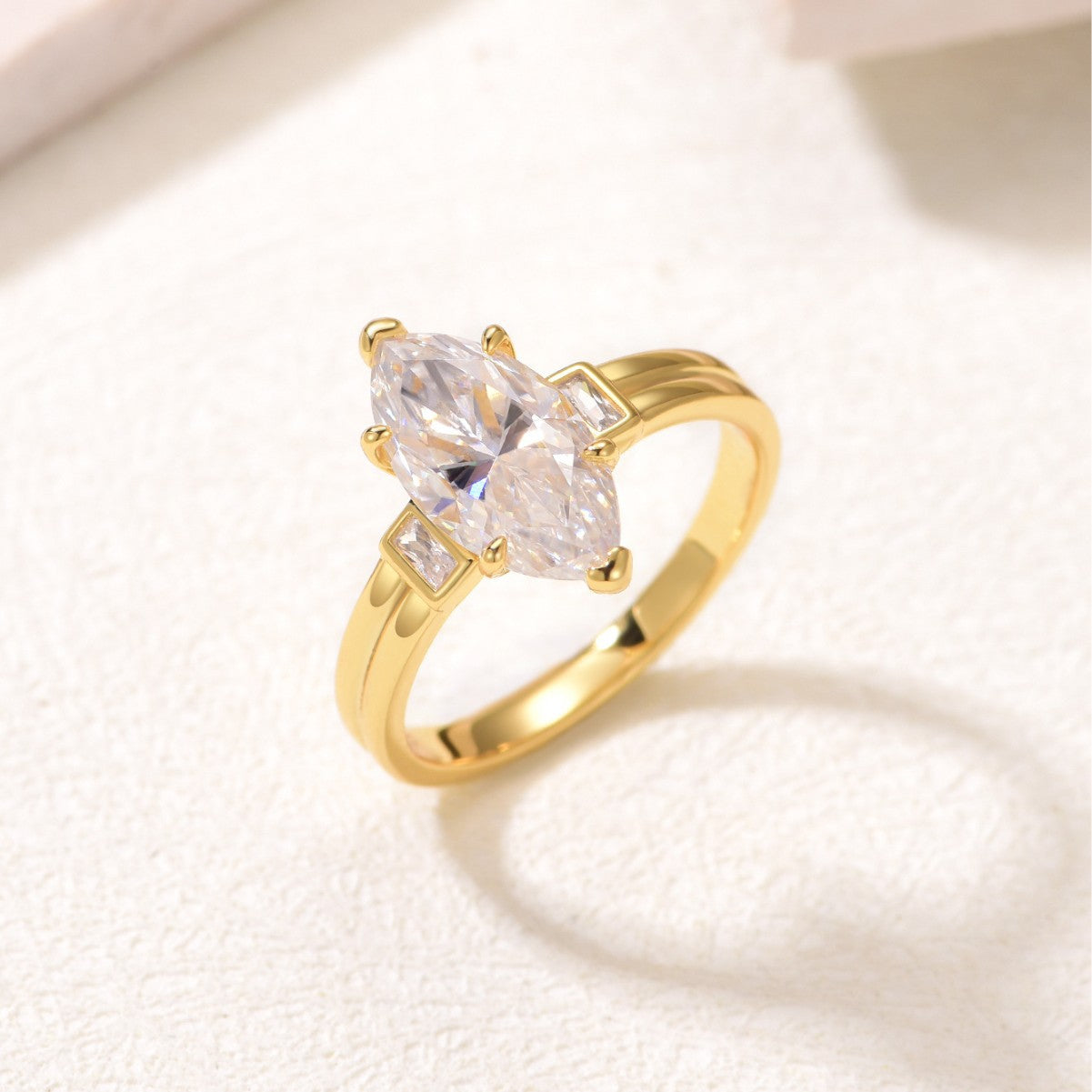 Marquise Moissanite Ring