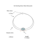 Paraiba Galaxy Double Chain Moissanite Bracelet