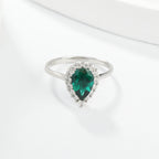 The Wizard of Oz · 1.5-carat pear shaped moissanite diamond ring