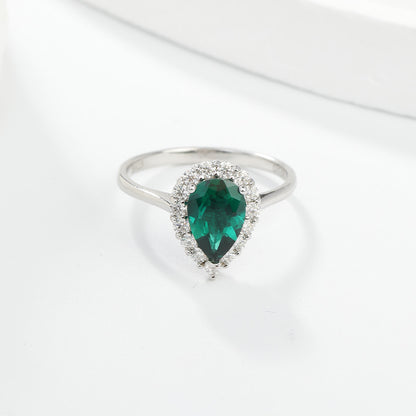 The Wizard of Oz · 1.5-carat pear shaped moissanite diamond ring