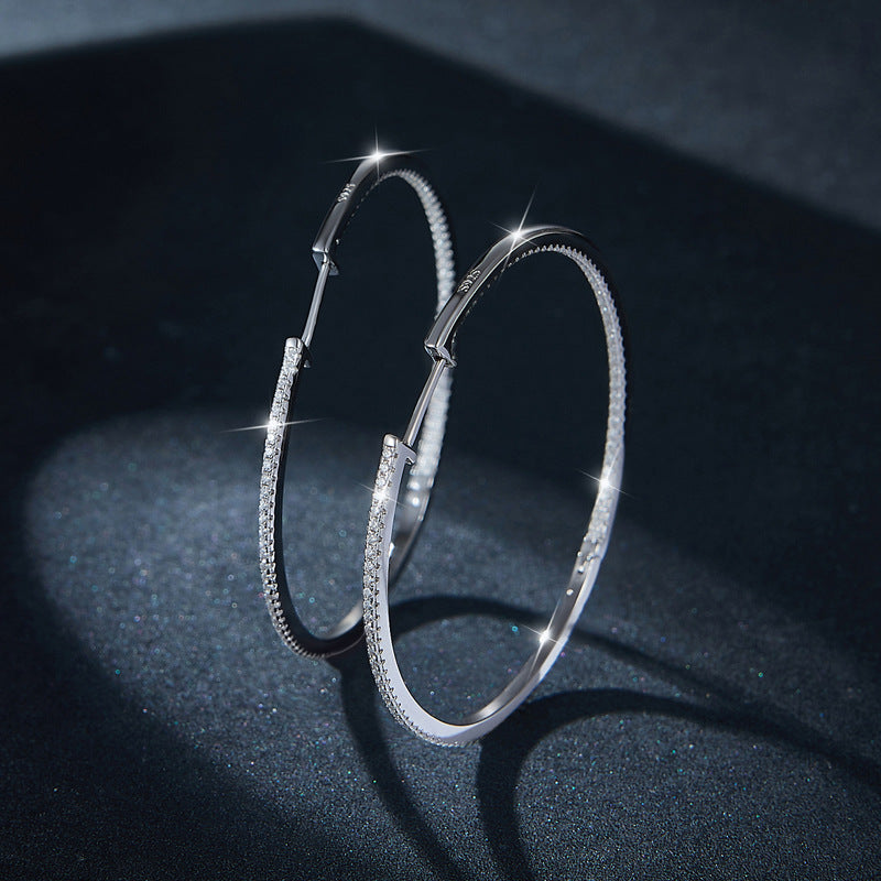 Interstellar Minimalist · All Moissanite Large Earrings