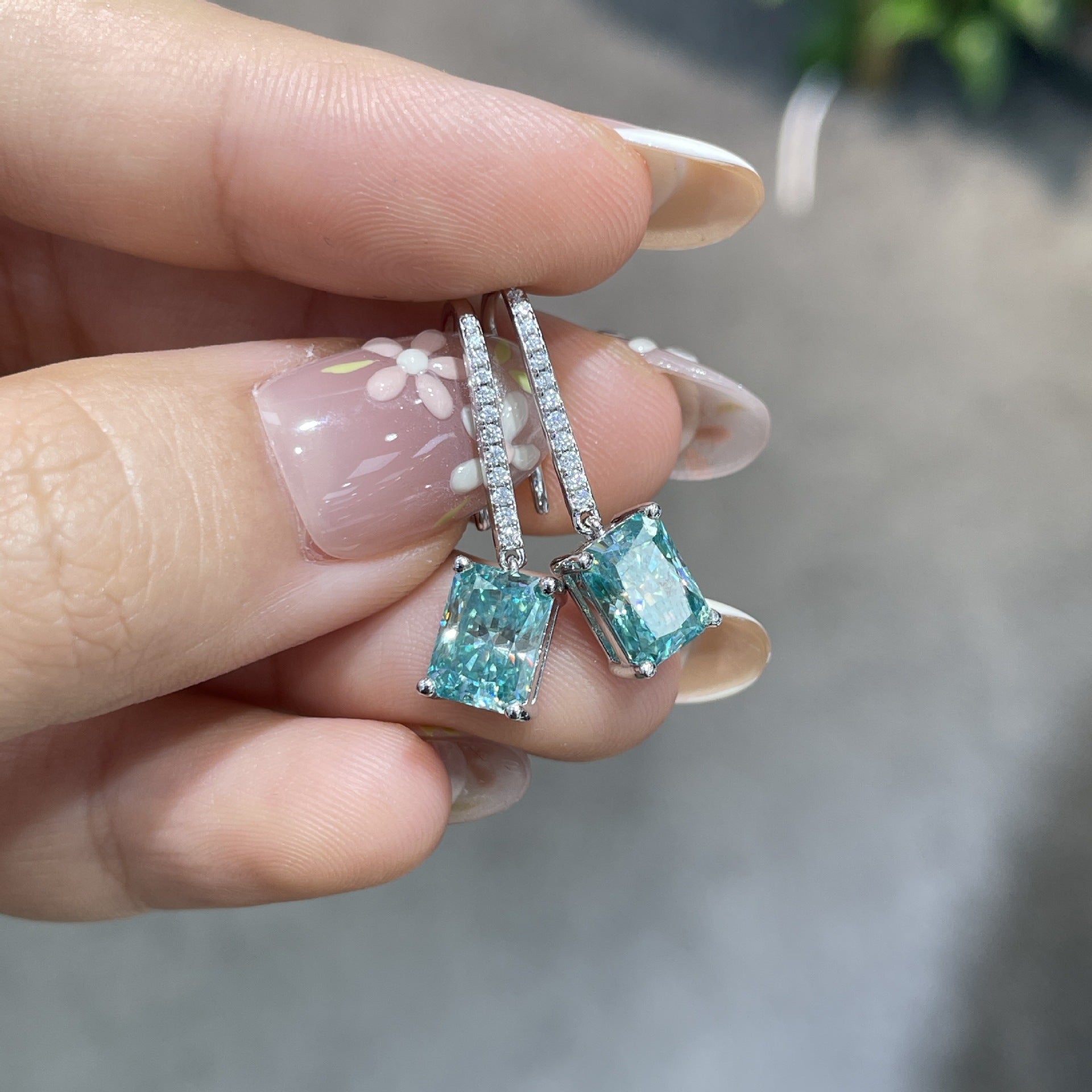 Neon Aurora · 2 Carat Redion Cut Moissan Diamond Earrings