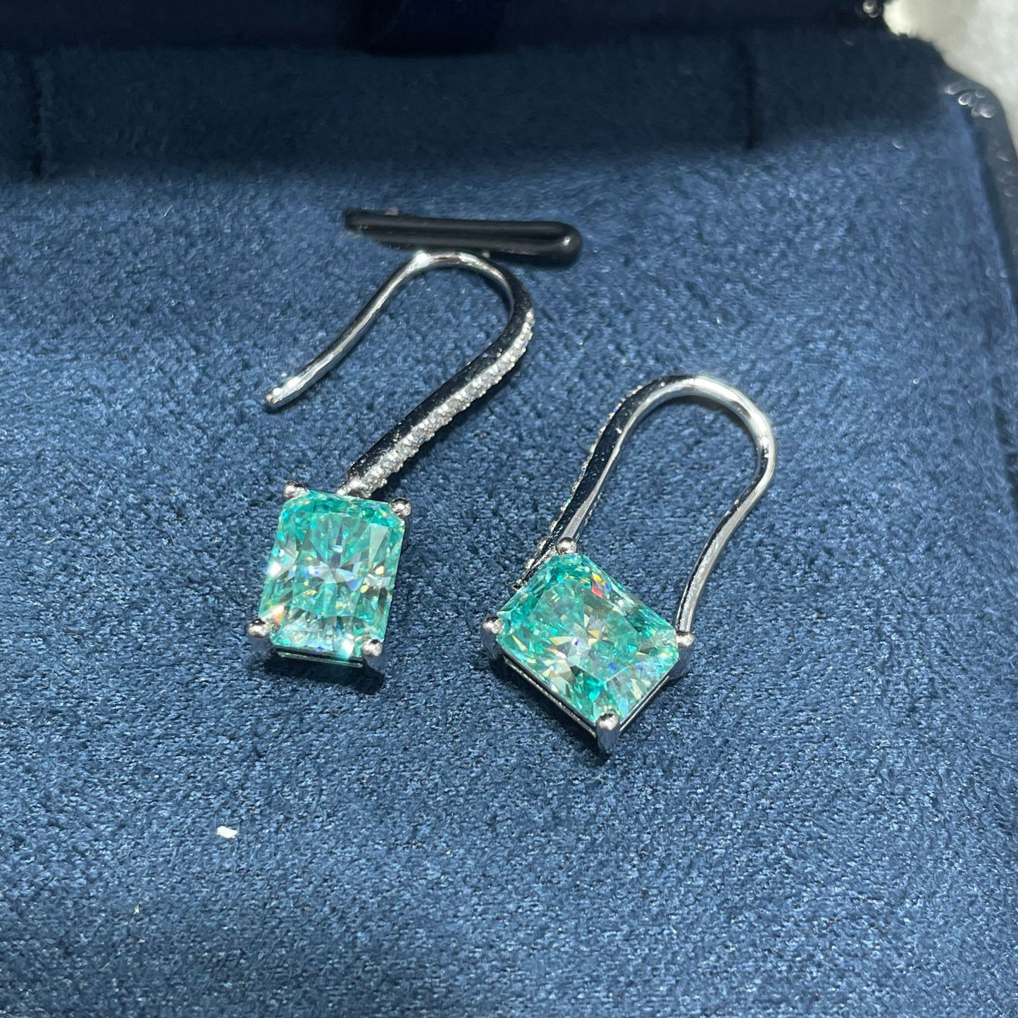 Neon Aurora · 2 Carat Redion Cut Moissan Diamond Earrings