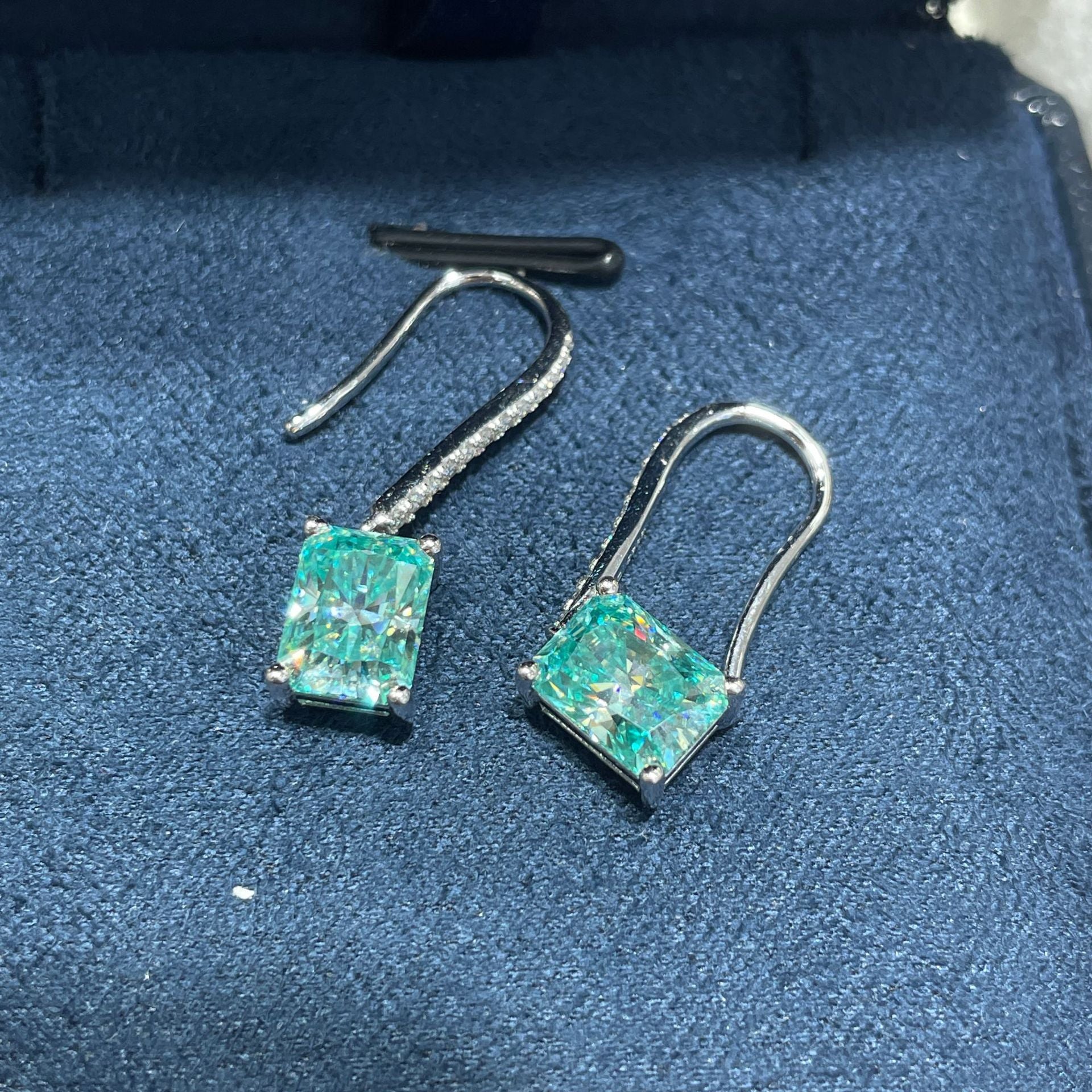 Neon Aurora · 2 Carat Redion Cut Moissan Diamond Earrings