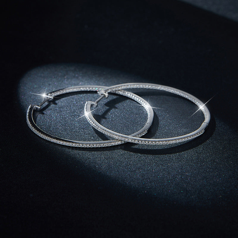 Interstellar Minimalist · All Moissanite Large Earrings