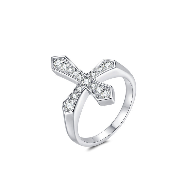 Moissanite Men's Punk Ring