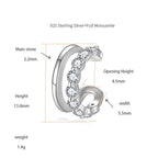 Silver plated 18K white gold ear bone clip set
