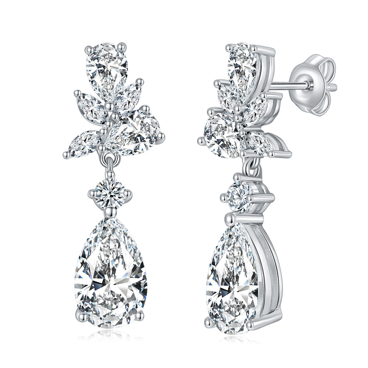 Aurora Teardrops · Luxury all moissanite Earrings