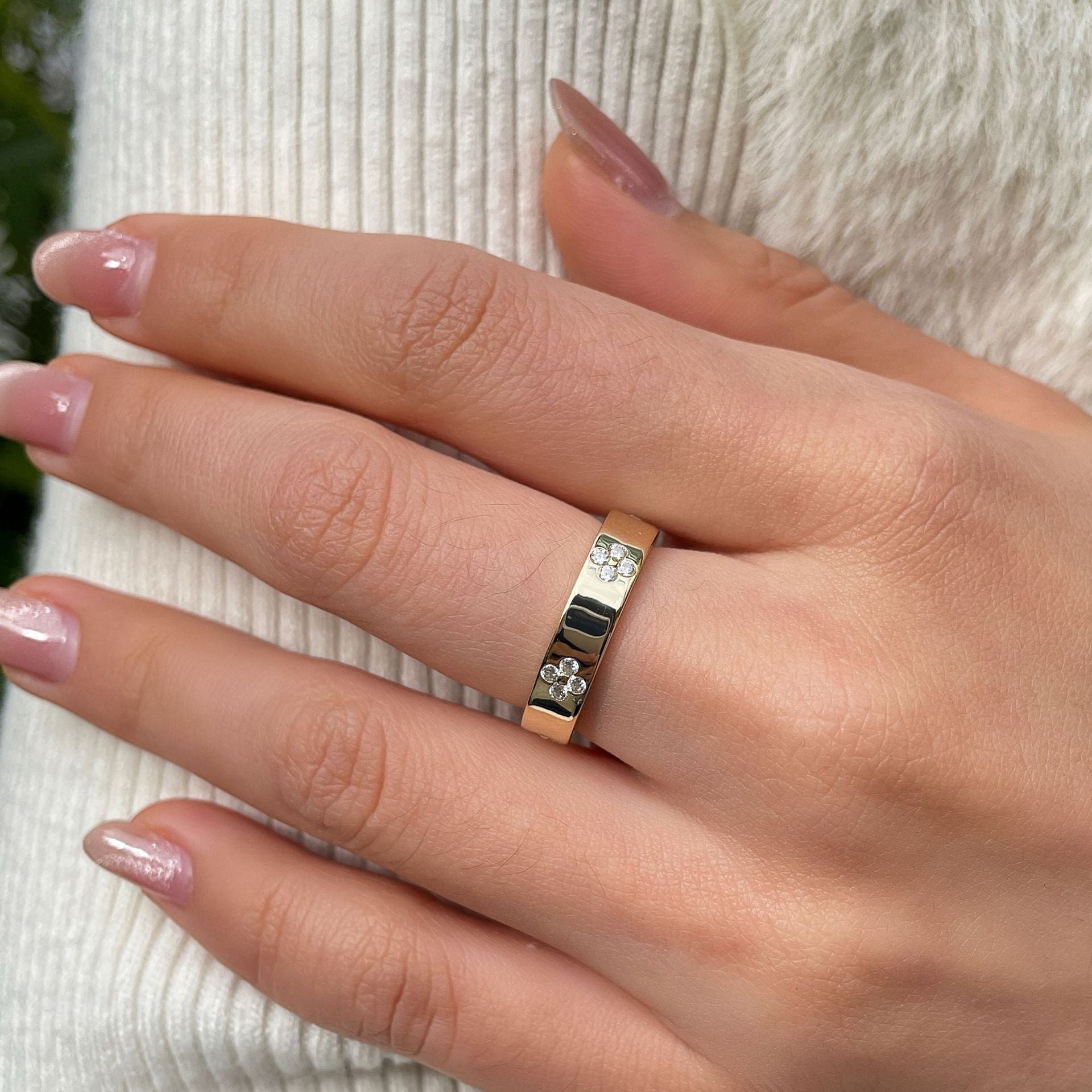 Romantic Star Fate · Full Moissanite Radiant Ring Set