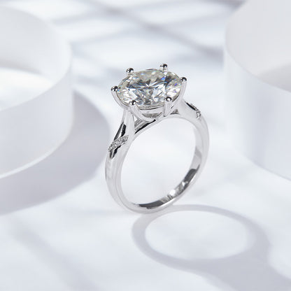 Spiritual Six Claws Full Moissanite Ring