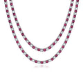 Tri color Star River Multi layer Gemstone Necklace