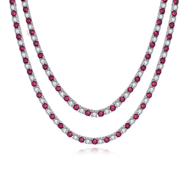 Tri color Star River Multi layer Gemstone Necklace