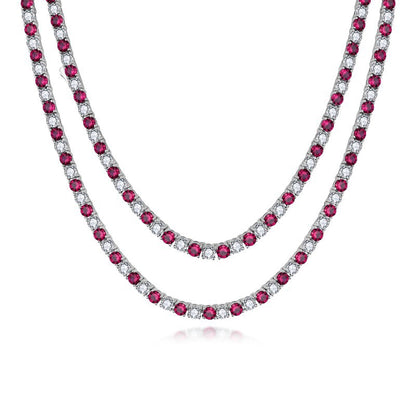 Tri color Star River Multi layer Gemstone Necklace