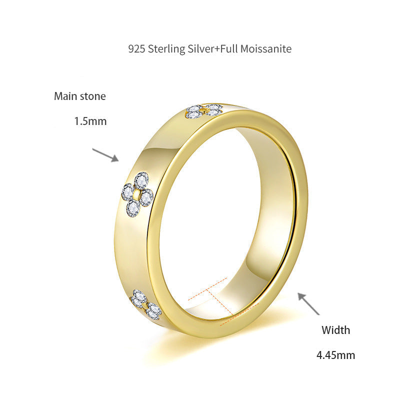 Romantic Star Fate · Full Moissanite Radiant Ring Set