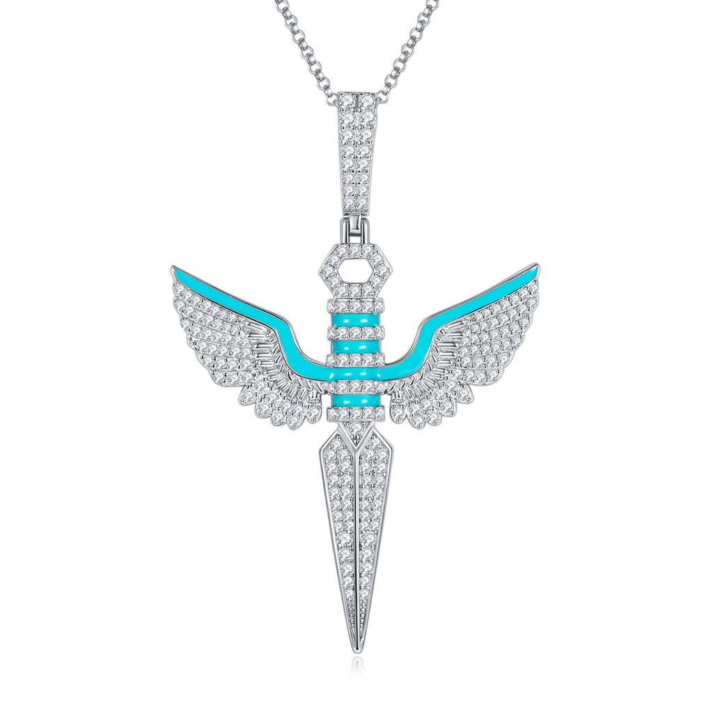 Dark Night Edge · Hip hop · Men's Enamel Moissanite Necklace