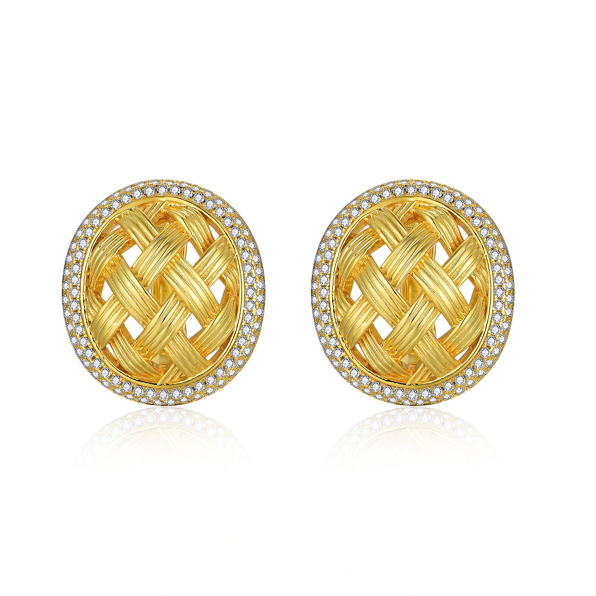 Palace Weaving · Full Moissanite Earrings
