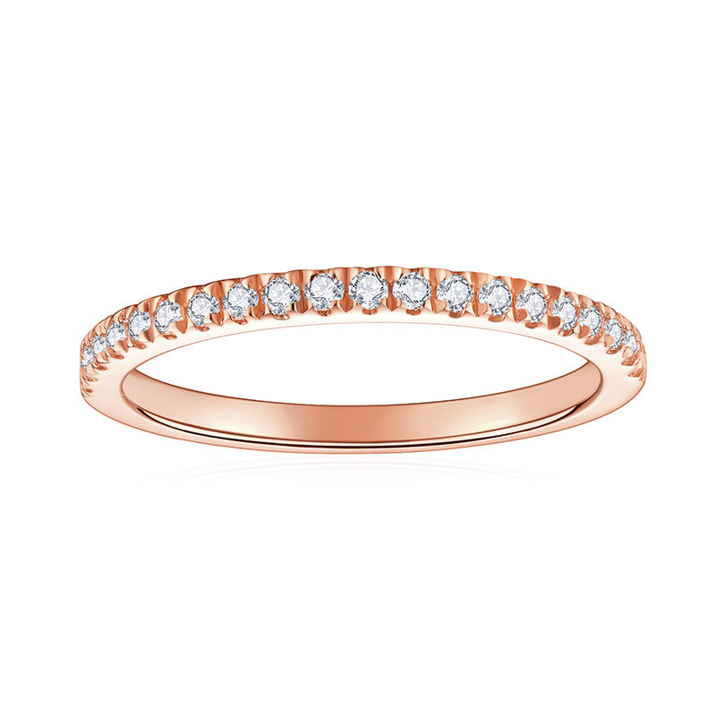 Tri color Aurora Moissanite Ring Set
