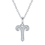 Twelve zodiac signs moissanite necklace