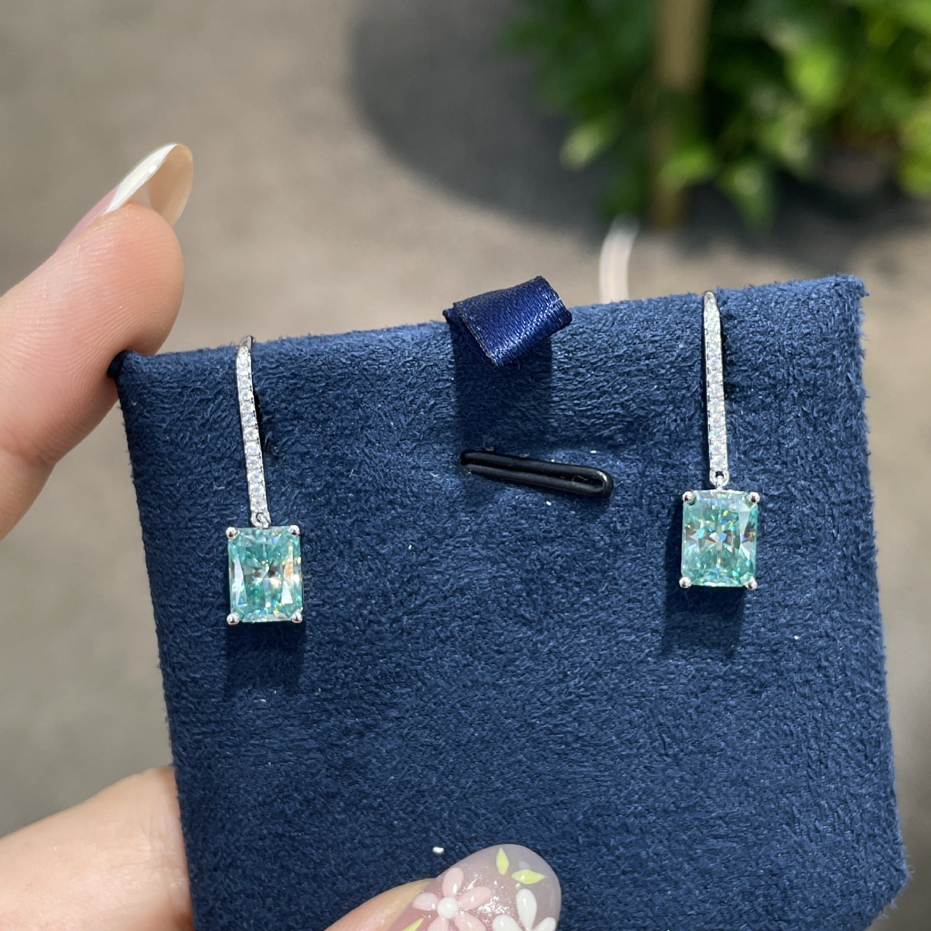 Neon Aurora · 2 Carat Redion Cut Moissan Diamond Earrings