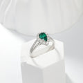 The Wizard of Oz · 1-carat pear shaped moissanite diamond ring