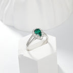 The Wizard of Oz · 1-carat pear shaped moissanite diamond ring