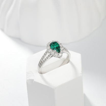 The Wizard of Oz · 1-carat pear shaped moissanite diamond ring
