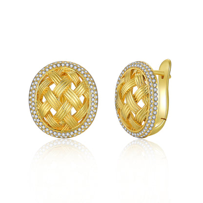 Palace Weaving · Full Moissanite Earrings