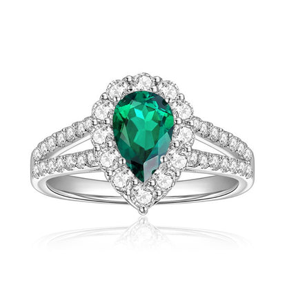 The Wizard of Oz · 1-carat pear shaped moissanite diamond ring