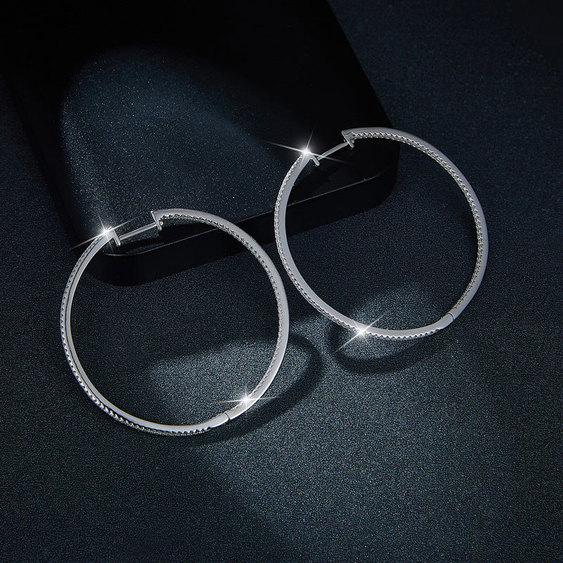 Interstellar Minimalist · All Moissanite Large Earrings