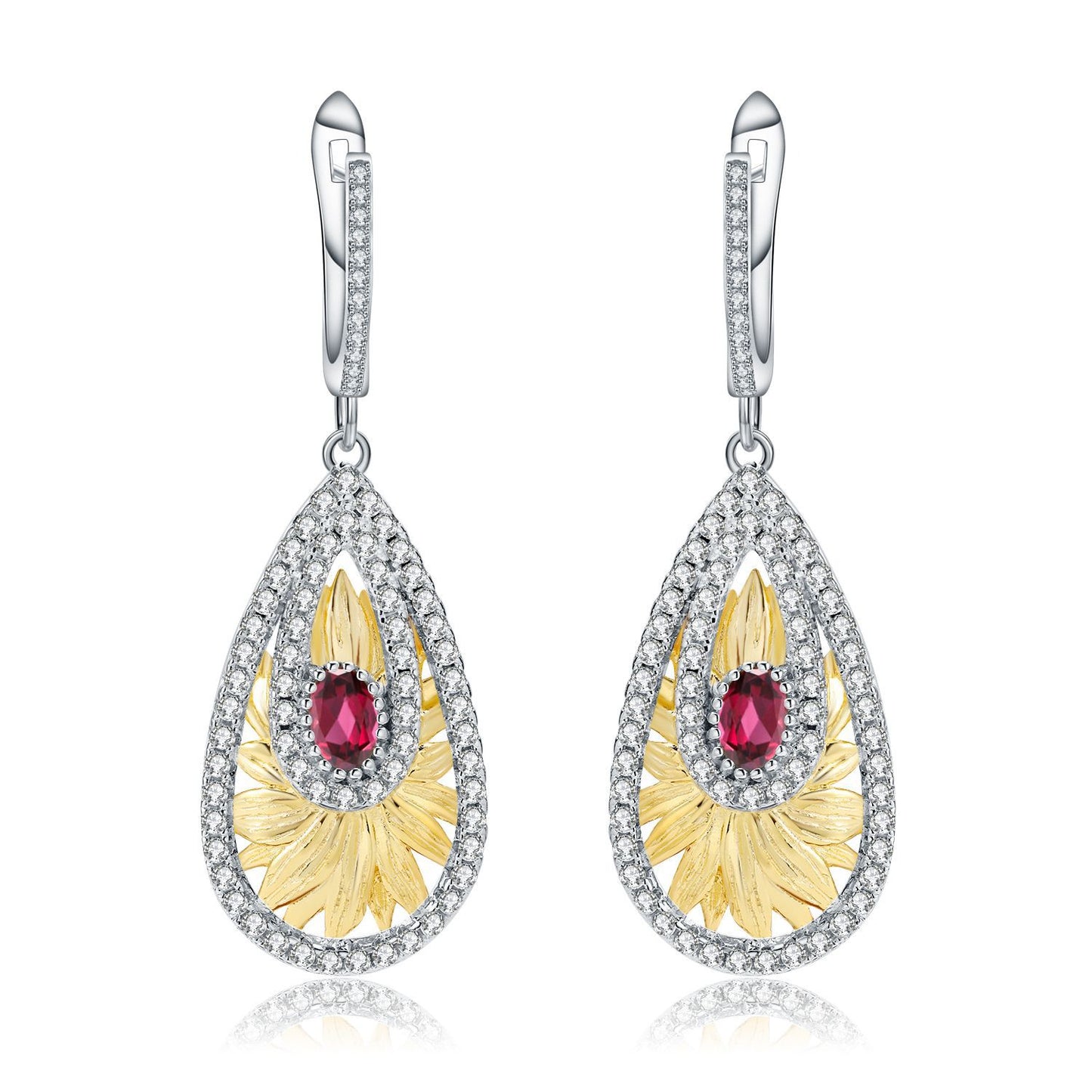 Italian craft jewelry designer earrings with natural wind design 925 silver natural olive gemstone earrings earrings