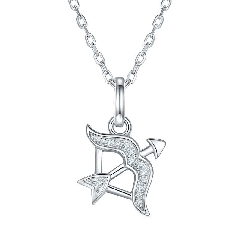 Twelve zodiac signs moissanite necklace