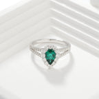 The Wizard of Oz · 1-carat pear shaped moissanite diamond ring
