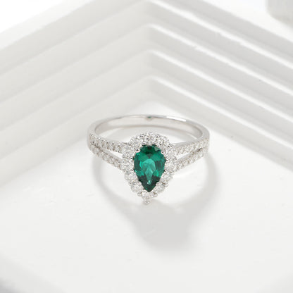 The Wizard of Oz · 1-carat pear shaped moissanite diamond ring