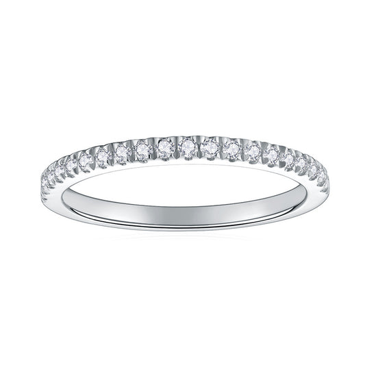 Tri color Aurora Moissanite Ring Set