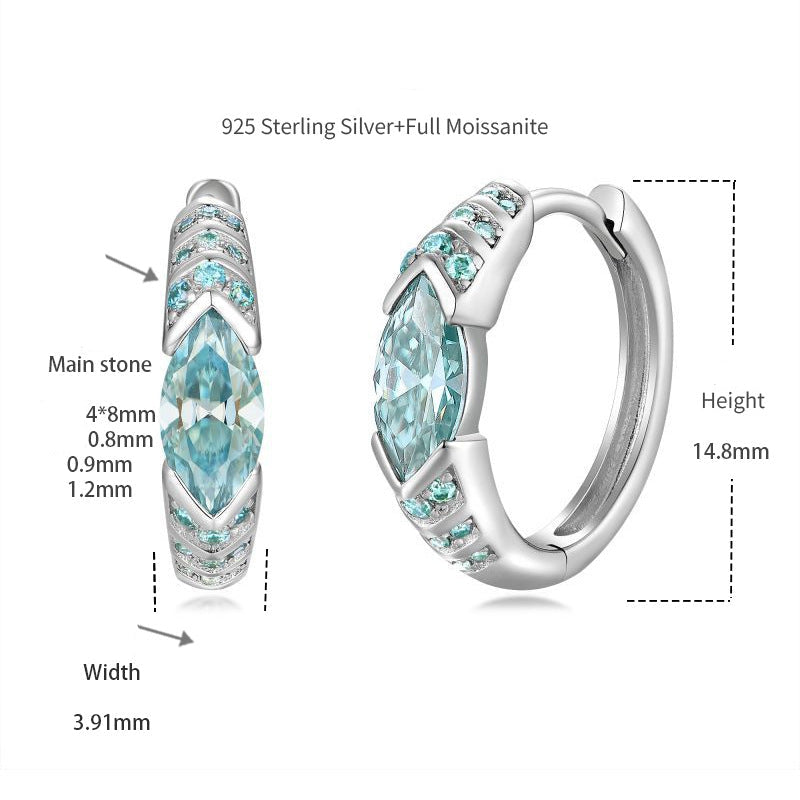 Tears of the Ocean Moissanite Earrings