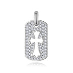 Twin Faith · Full Moissanite Double Cross Necklace
