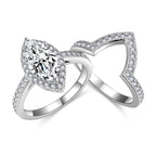 Full Moissanite Marquise Ring