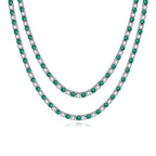 Tri color Star River Multi layer Gemstone Necklace