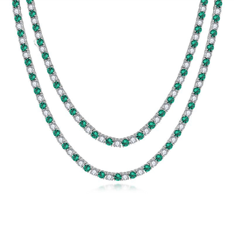 Tri color Star River Multi layer Gemstone Necklace