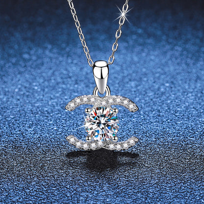 Double C moissanite necklace