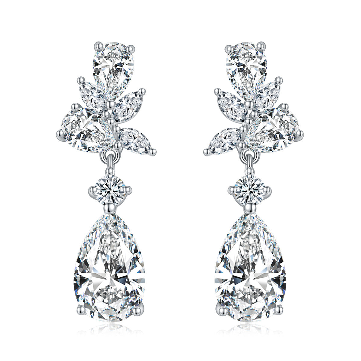 Aurora Teardrops · Luxury all moissanite Earrings
