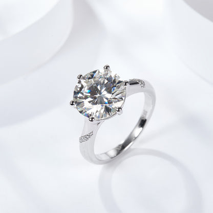 Spiritual Six Claws Full Moissanite Ring