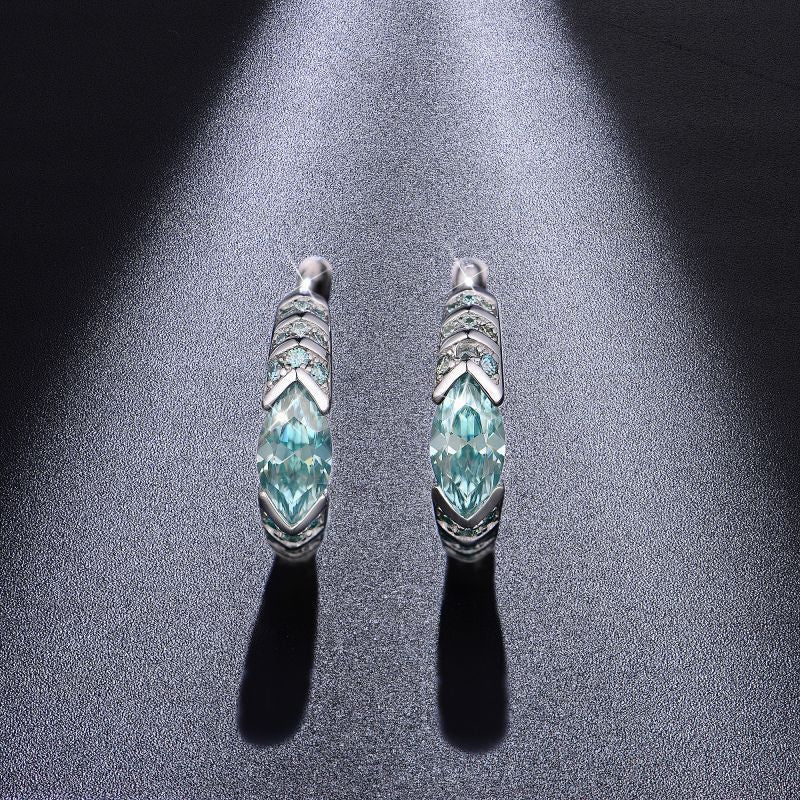 Tears of the Ocean Moissanite Earrings