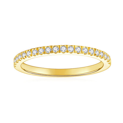 Tri color Aurora Moissanite Ring Set