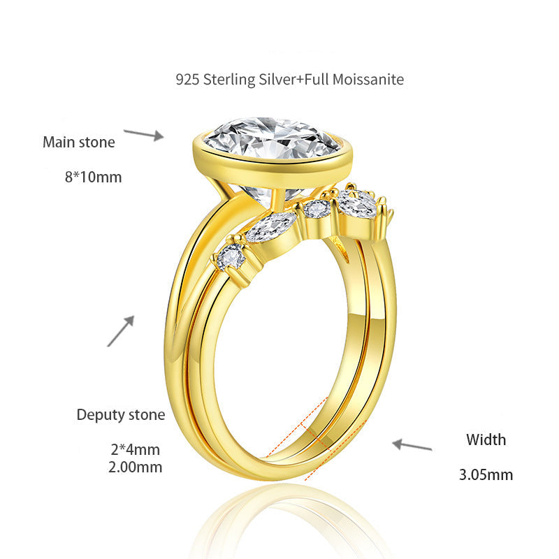 Eternal Kiss - All Moissanite Ring