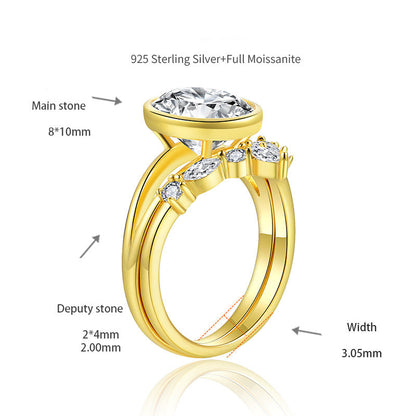 Eternal Kiss - All Moissanite Ring