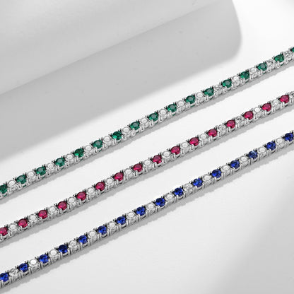 Tri color Star River Multi layer Gemstone Necklace