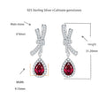 Romantic Butterfly Dream: Cultivating Pigeon Blood Red Earrings
