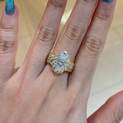 Star River Kiss · Marquise Moissanite Ring