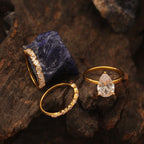 Star River Vortex Elliptical moissanite ring set